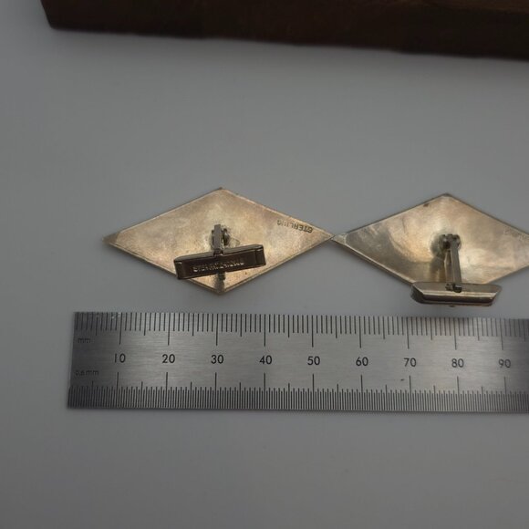 Sterling Silver WSO Initials Cuff Links B48 - Picture 6 of 7